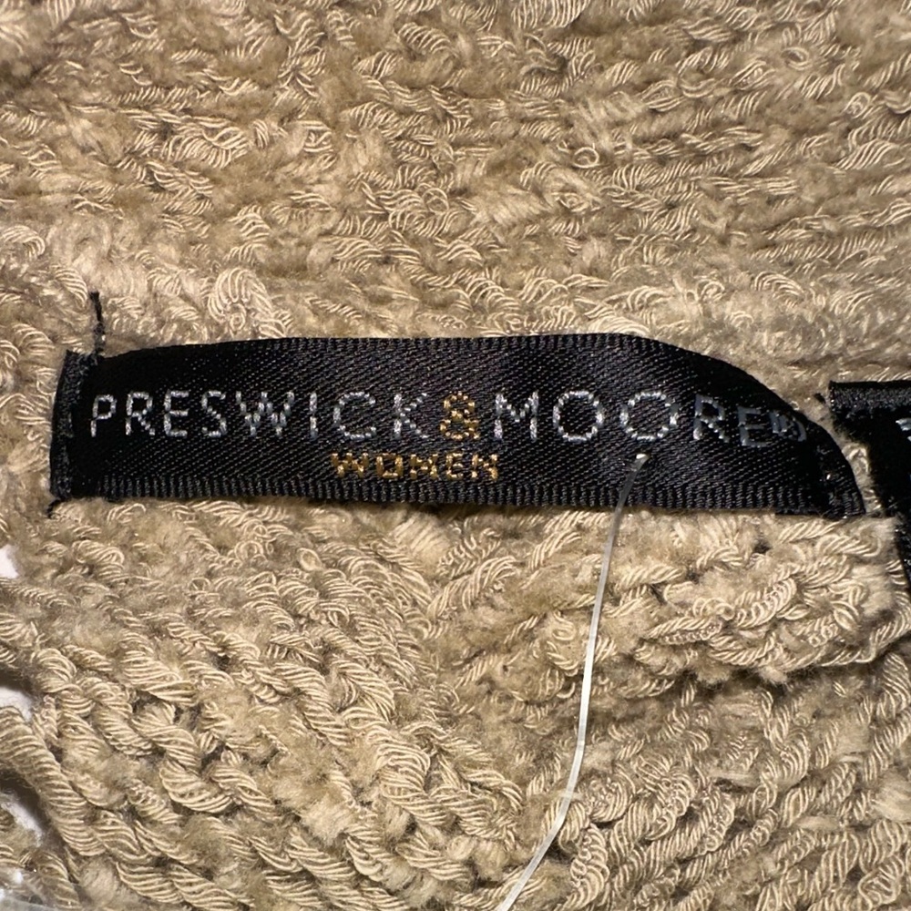 New Preswick & Moore Womens Long Cardigan Tans/ Pale Pink Boho/ Belt / size 2X - Picture 8 of 15